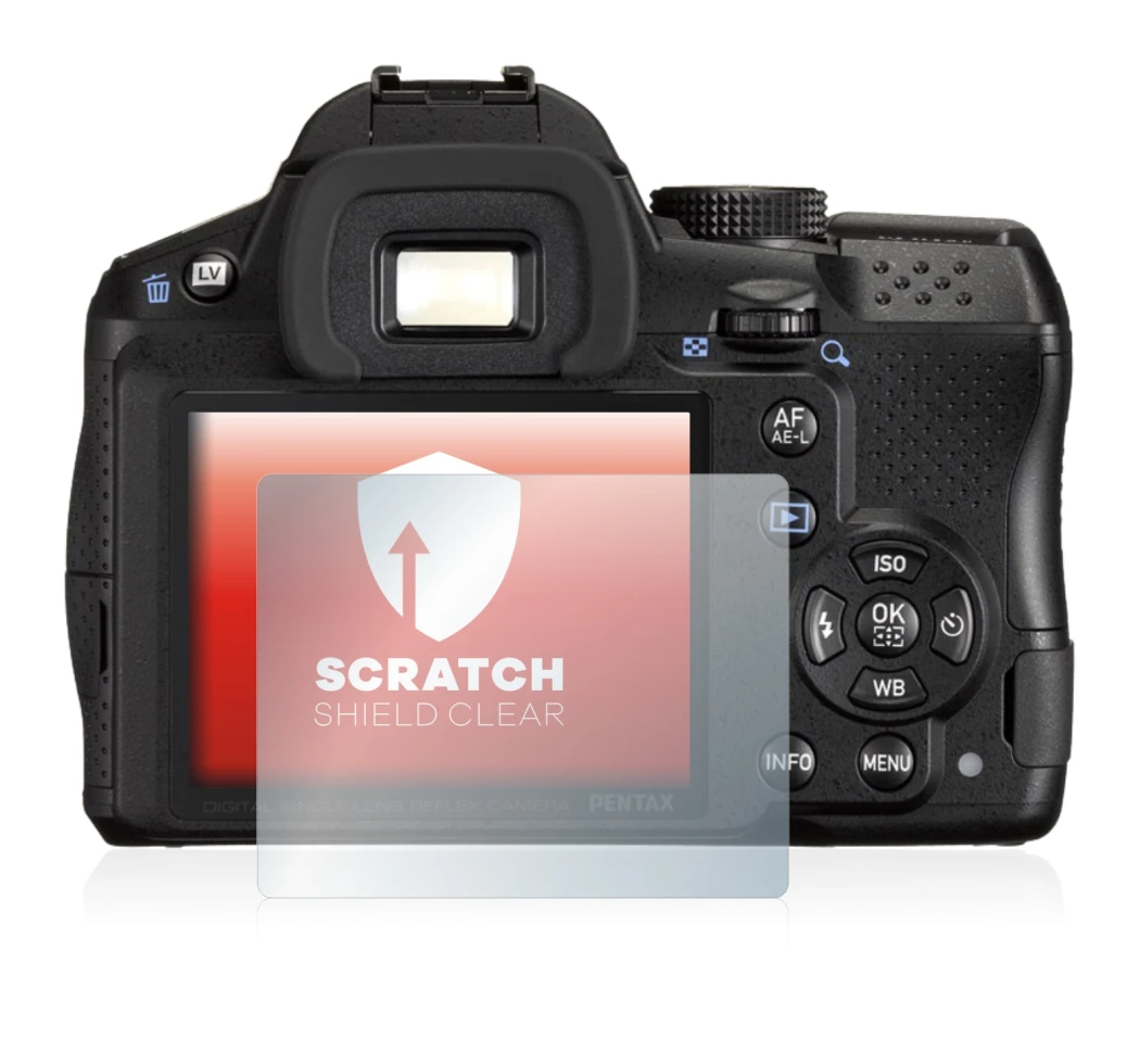 Image de l'appareil Pentax K-30 avec une grande variété de protections d'écran.