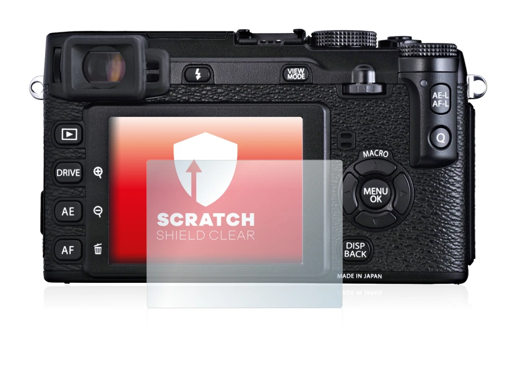 Image de l'appareil Fujifilm X-E1 avec une grande variété de protections d'écran.