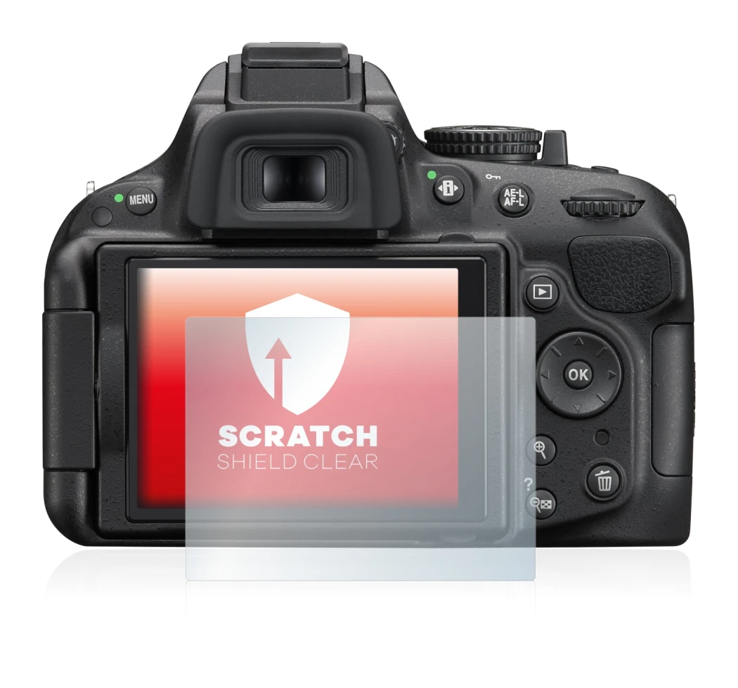 Image de l'appareil Nikon D5200 avec une grande variété de protections d'écran.