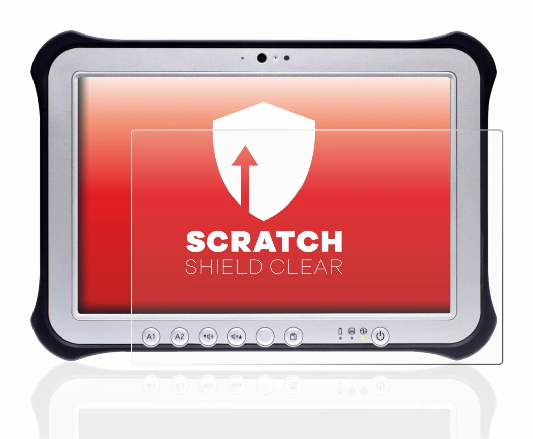 Image de l'appareil Panasonic Toughpad FZ-G1 avec une grande variété de protections d'écran.