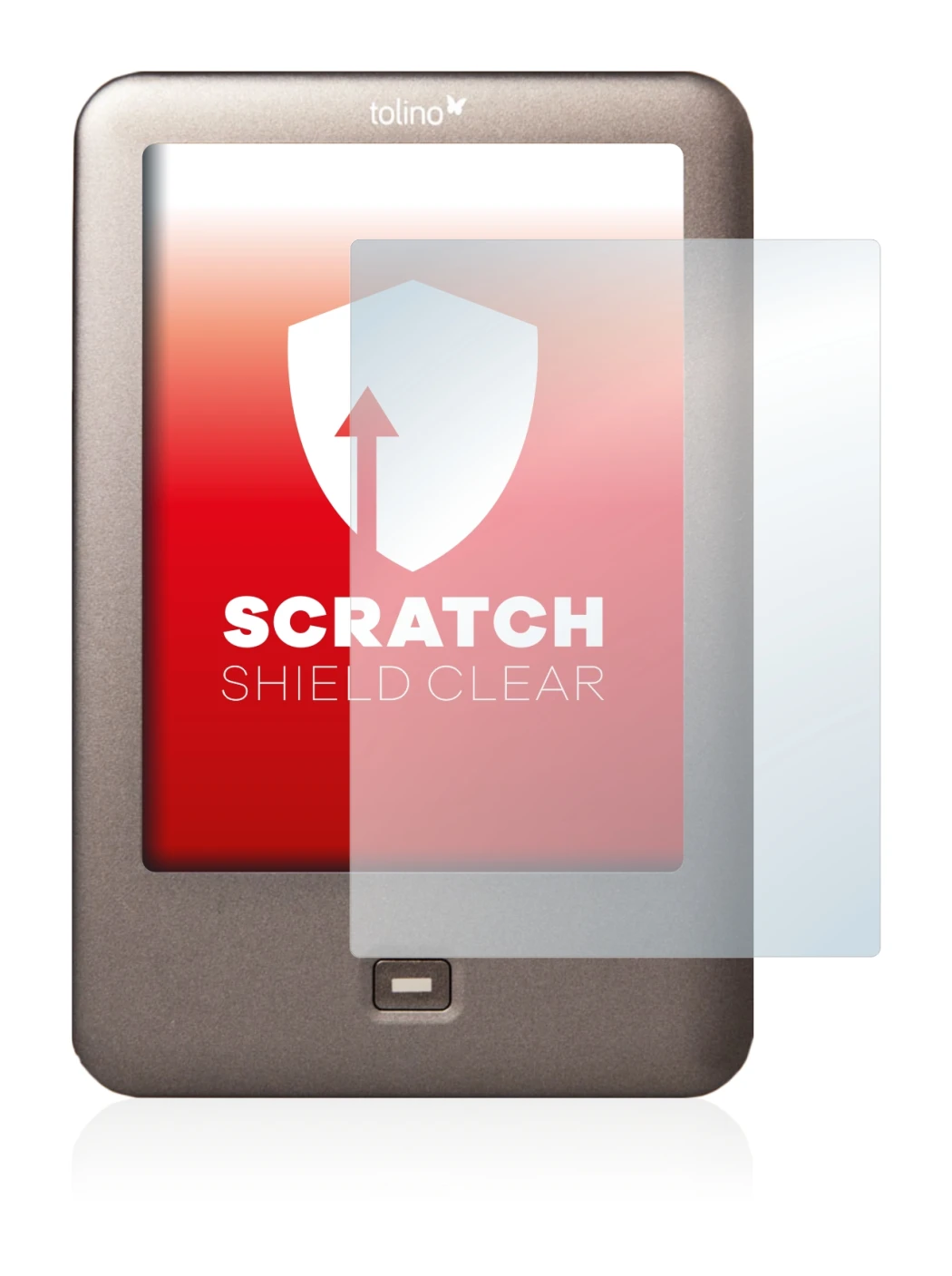 Image de l'appareil Tolino Shine avec une grande variété de protections d'écran.