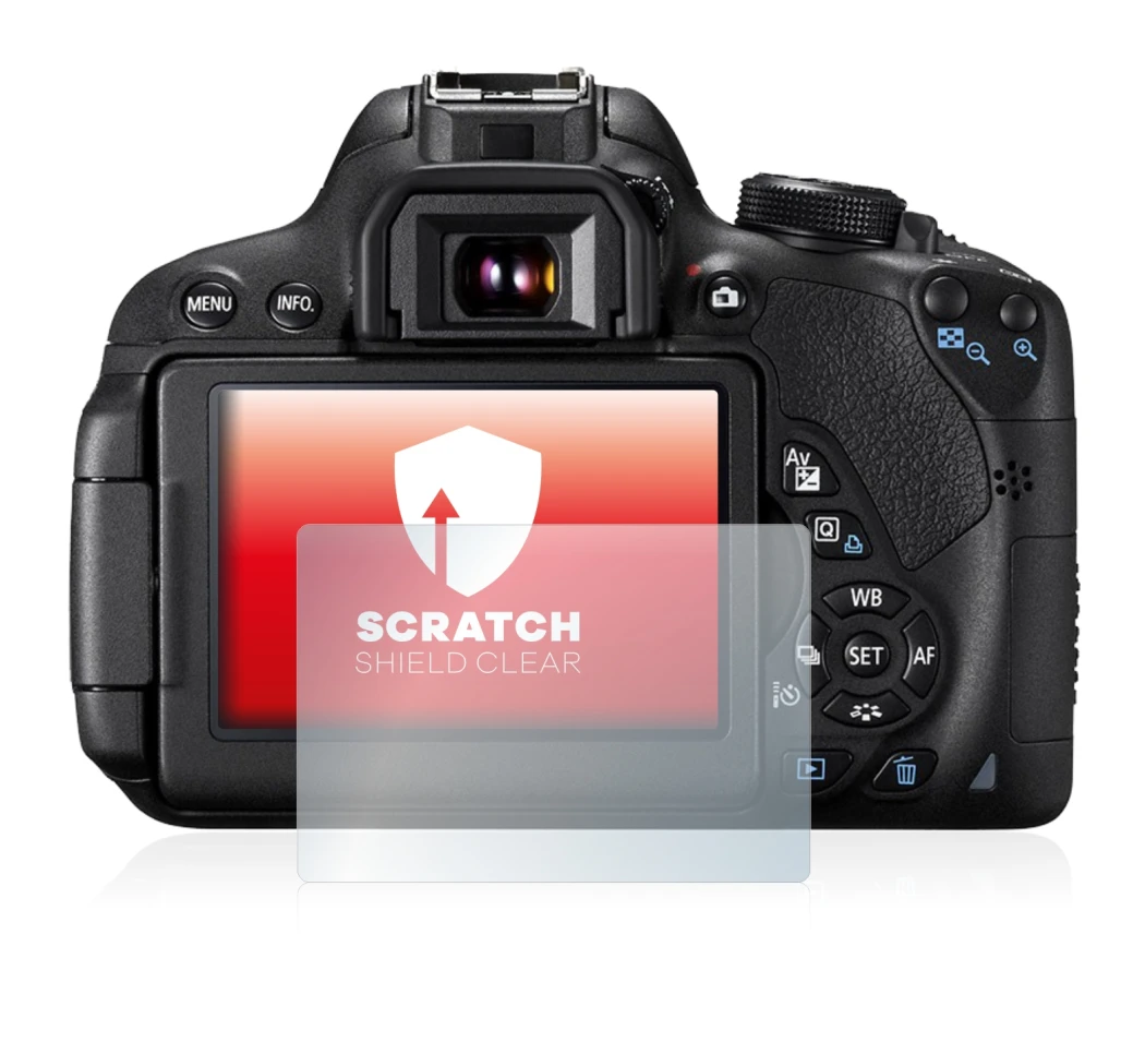 Image de l'appareil Canon EOS 700D avec une grande variété de protections d'écran.