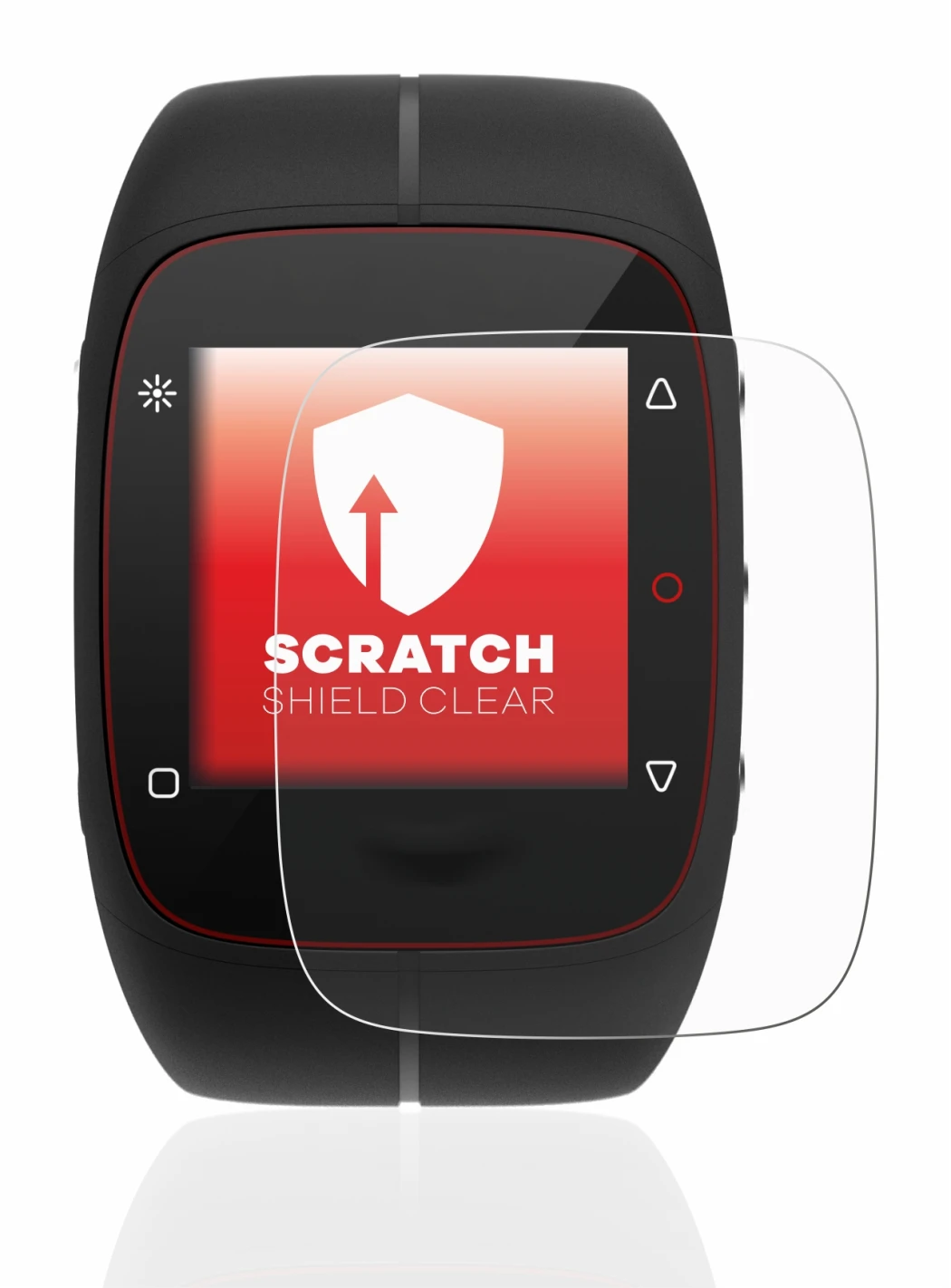 Image de l'appareil Polar M400 avec une grande variété de protections d'écran.