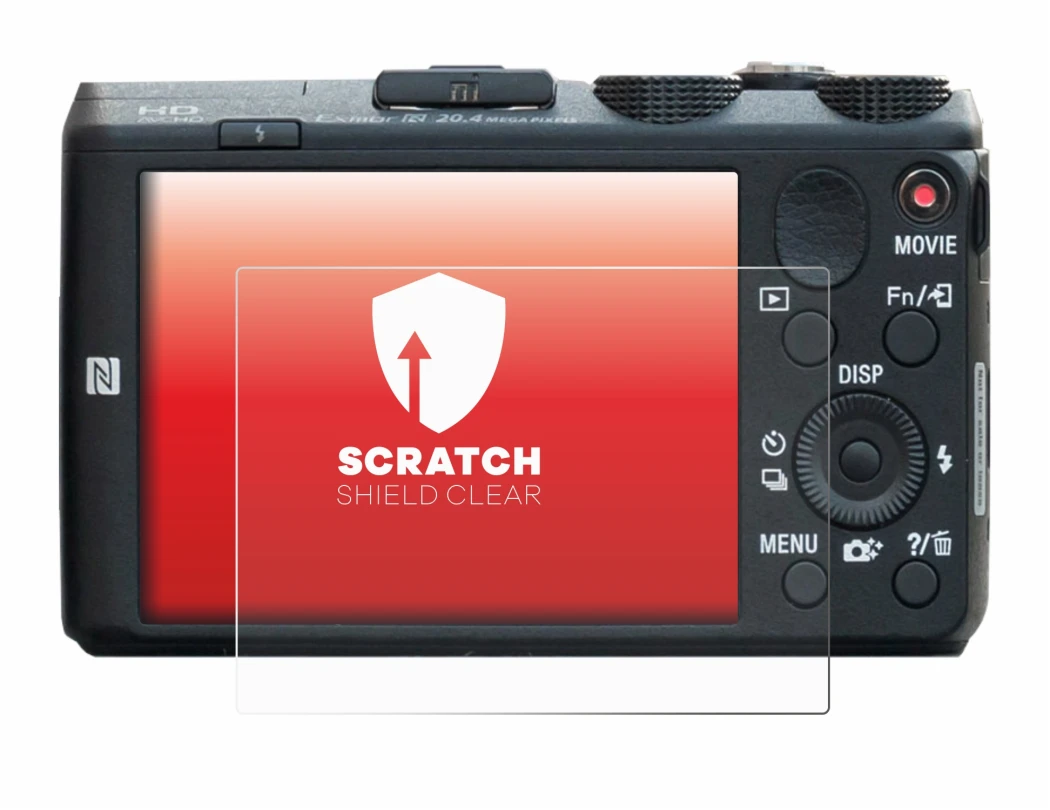 Image de l'appareil Sony Cyber-Shot DSC-HX60 avec une grande variété de protections d'écran.