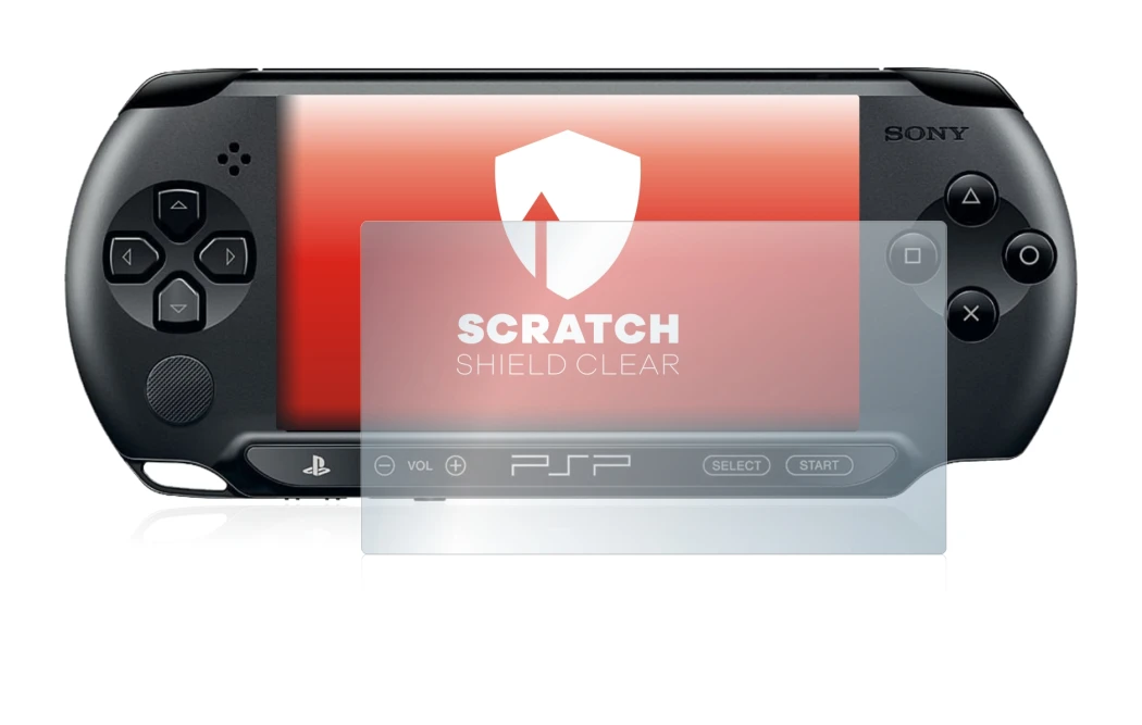 Image de l'appareil Sony PSP 2000 avec une grande variété de protections d'écran.