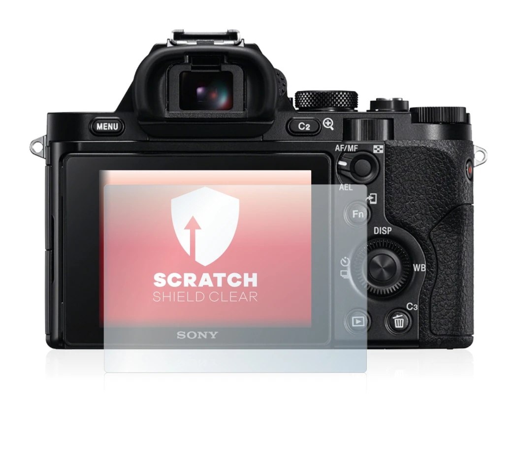 Image de l'appareil Sony Alpha 7S avec une grande variété de protections d'écran.