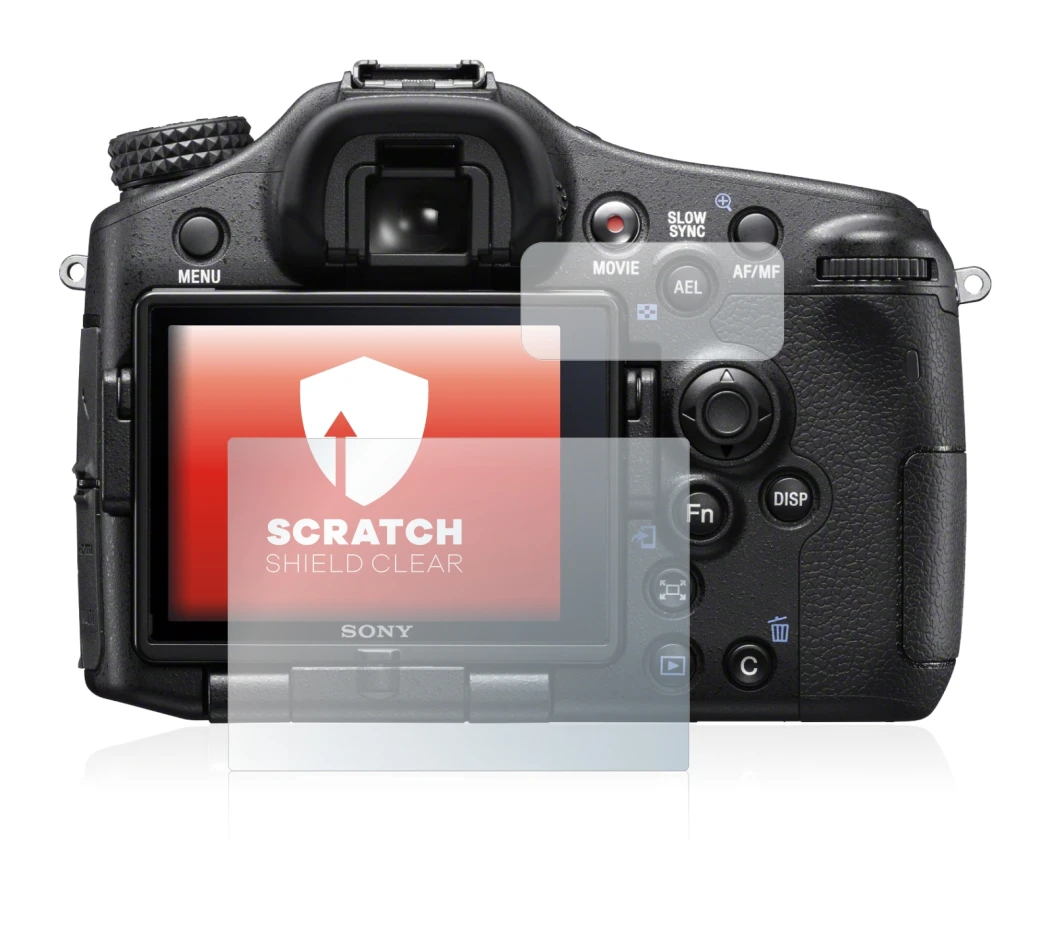 Image de l'appareil Sony Alpha 77 II (SLT-A77 II) avec une grande variété de protections d'écran.