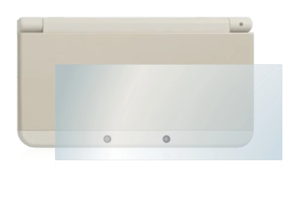 Image de l'appareil Nintendo New 3DS (boîtier) avec une grande variété de protections d'écran.