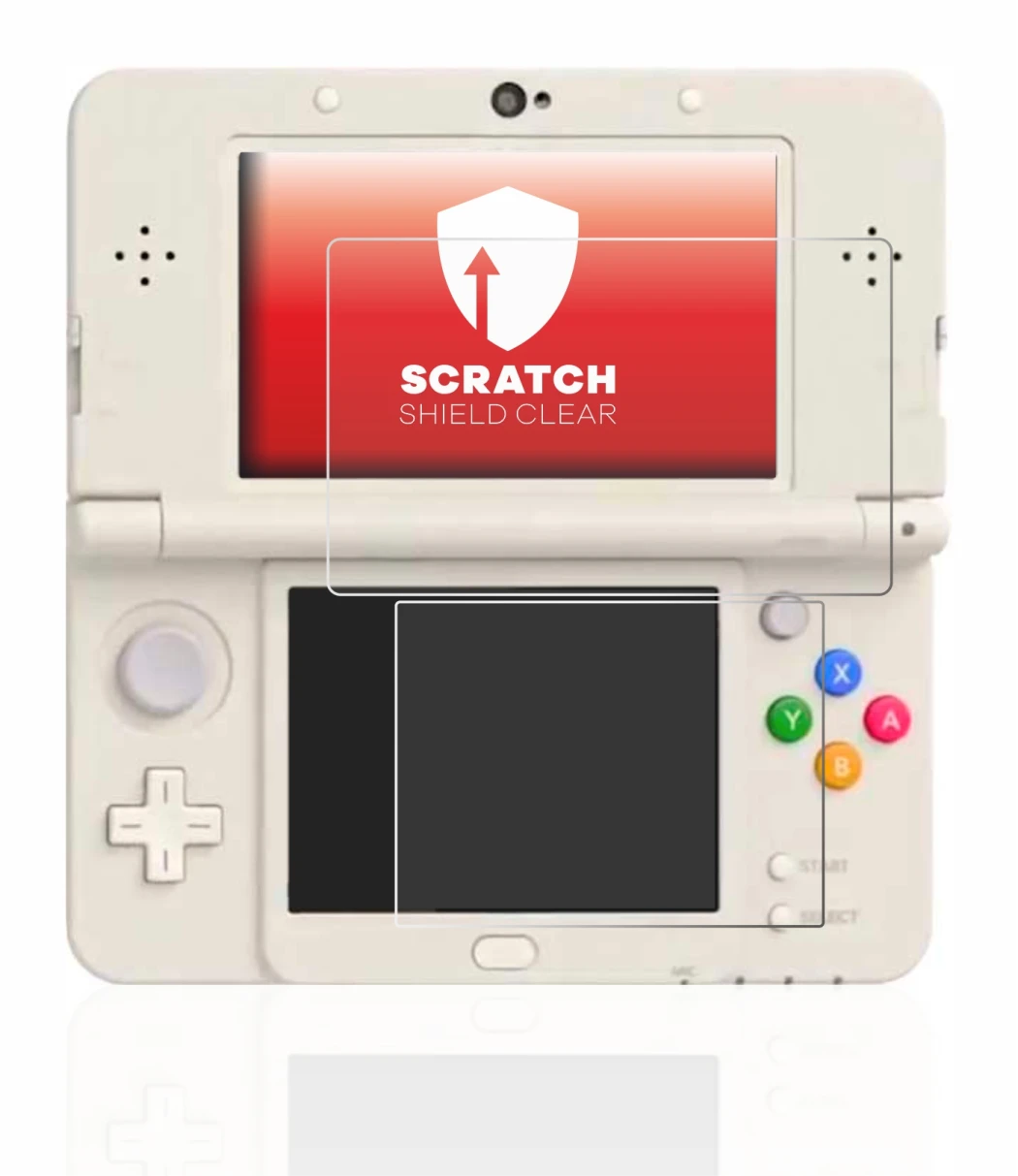 Image de l'appareil Nintendo New 3DS avec une grande variété de protections d'écran.