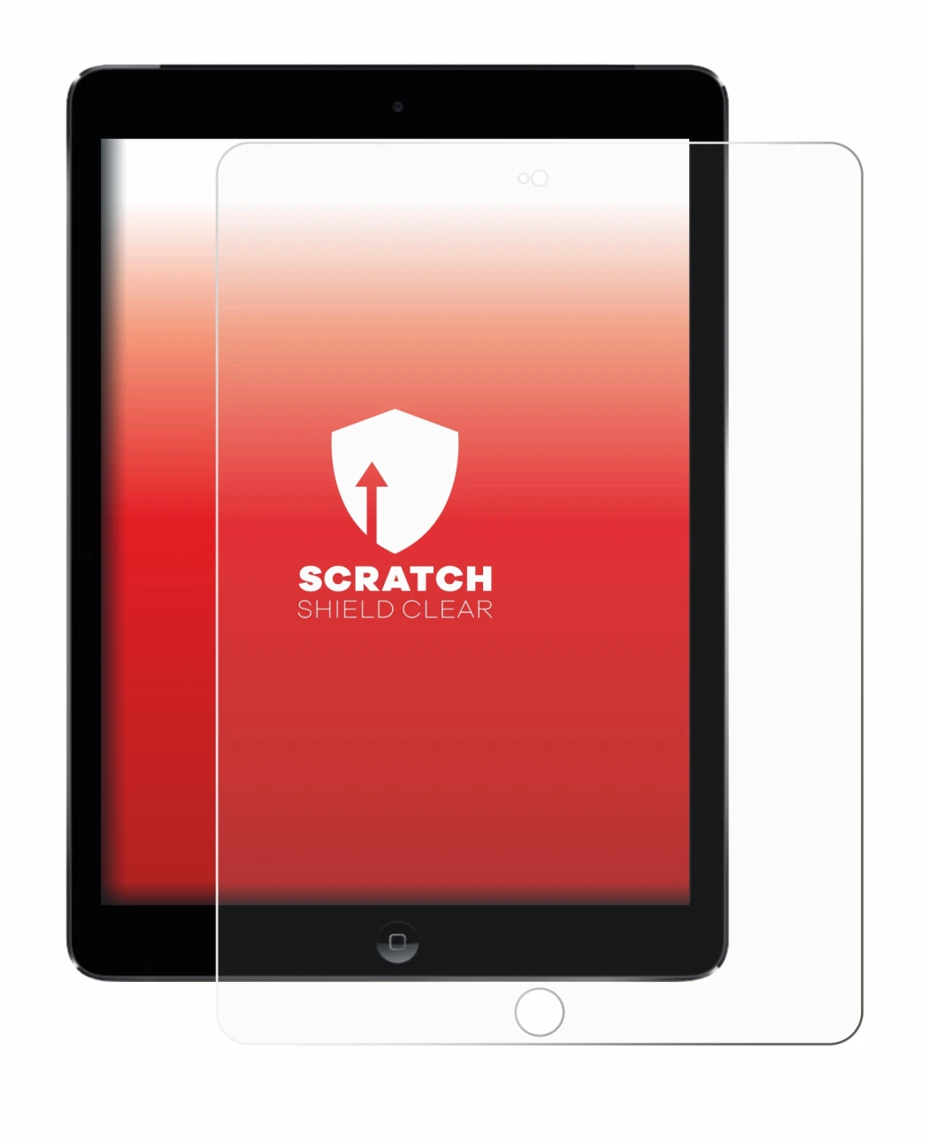 Image de l'appareil Apple iPad Air 2 2014 avec une grande variété de protections d'écran.