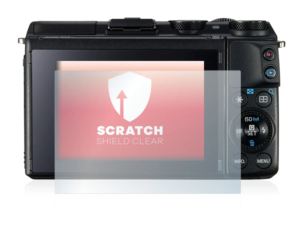 Image de l'appareil Canon EOS M3 avec une grande variété de protections d'écran.