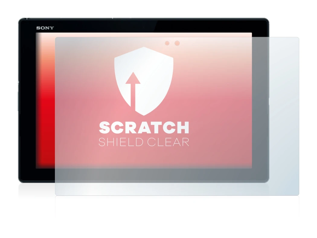Image de l'appareil Sony Xperia Z4 Tablet avec une grande variété de protections d'écran.