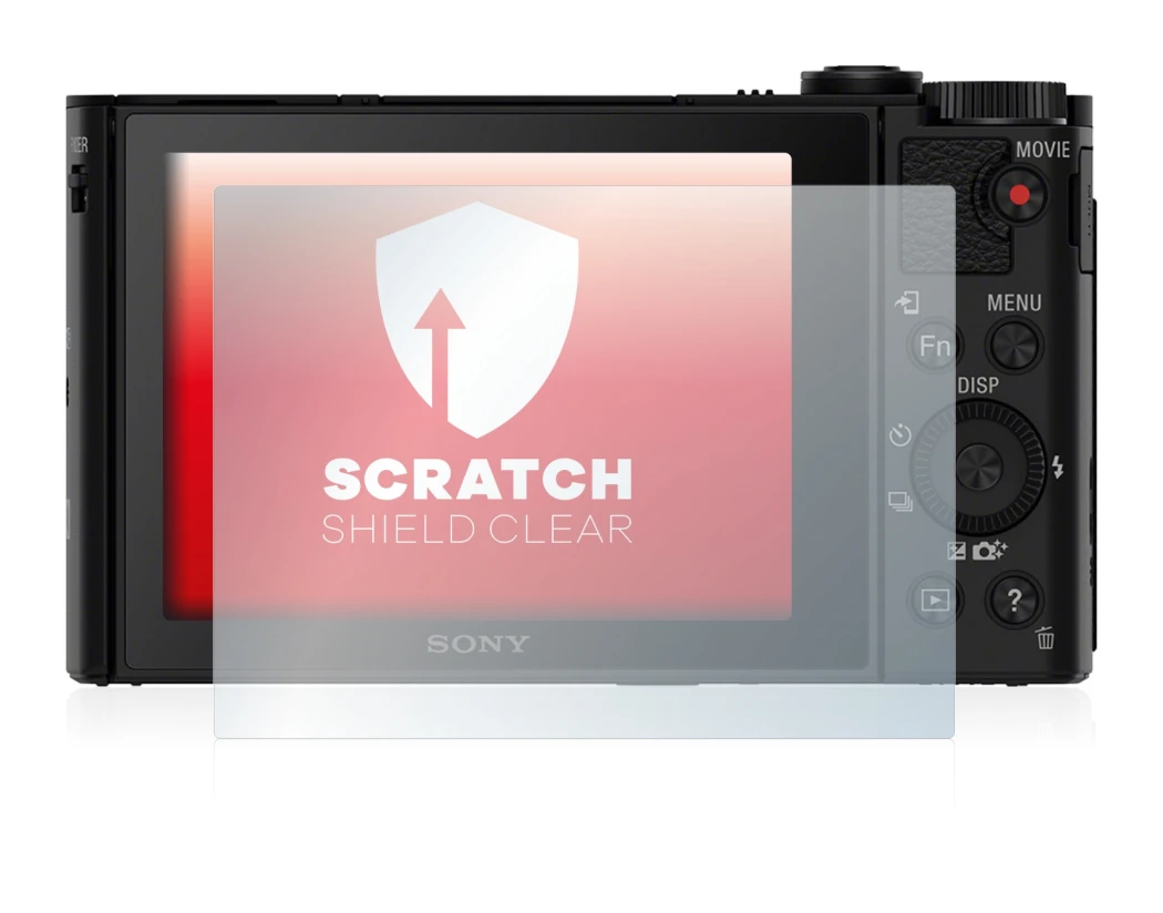 Image de l'appareil Sony Cyber-Shot DSC-HX90 avec une grande variété de protections d'écran.