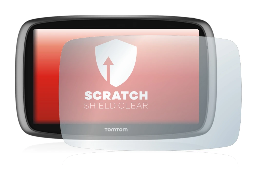 Image de l'appareil TomTom GO 6100 avec une grande variété de protections d'écran.