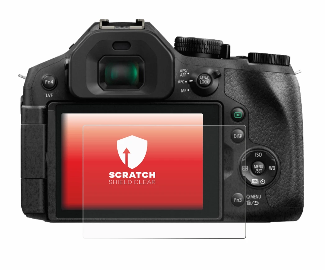 Image de l'appareil Panasonic Lumix DMC-FZ300 avec une grande variété de protections d'écran.