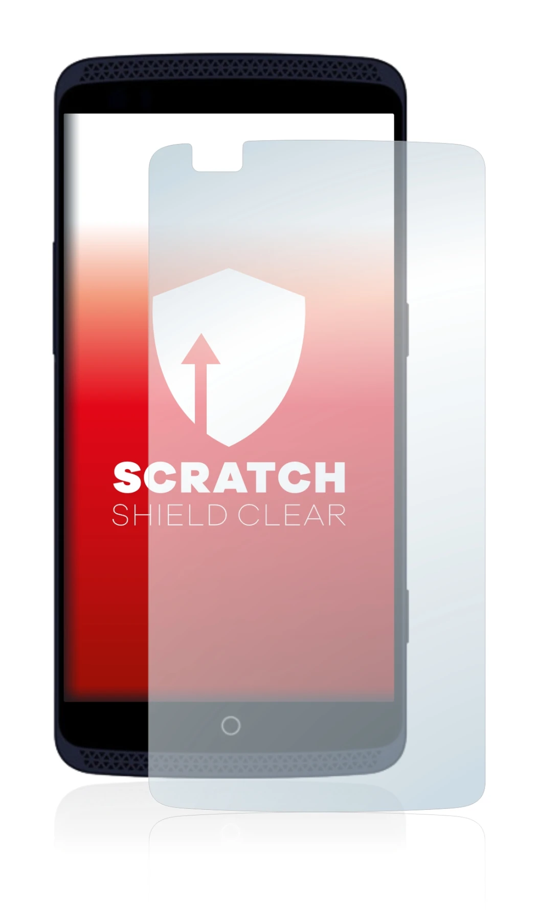 Image de l'appareil ZTE Axon Elite avec une grande variété de protections d'écran.