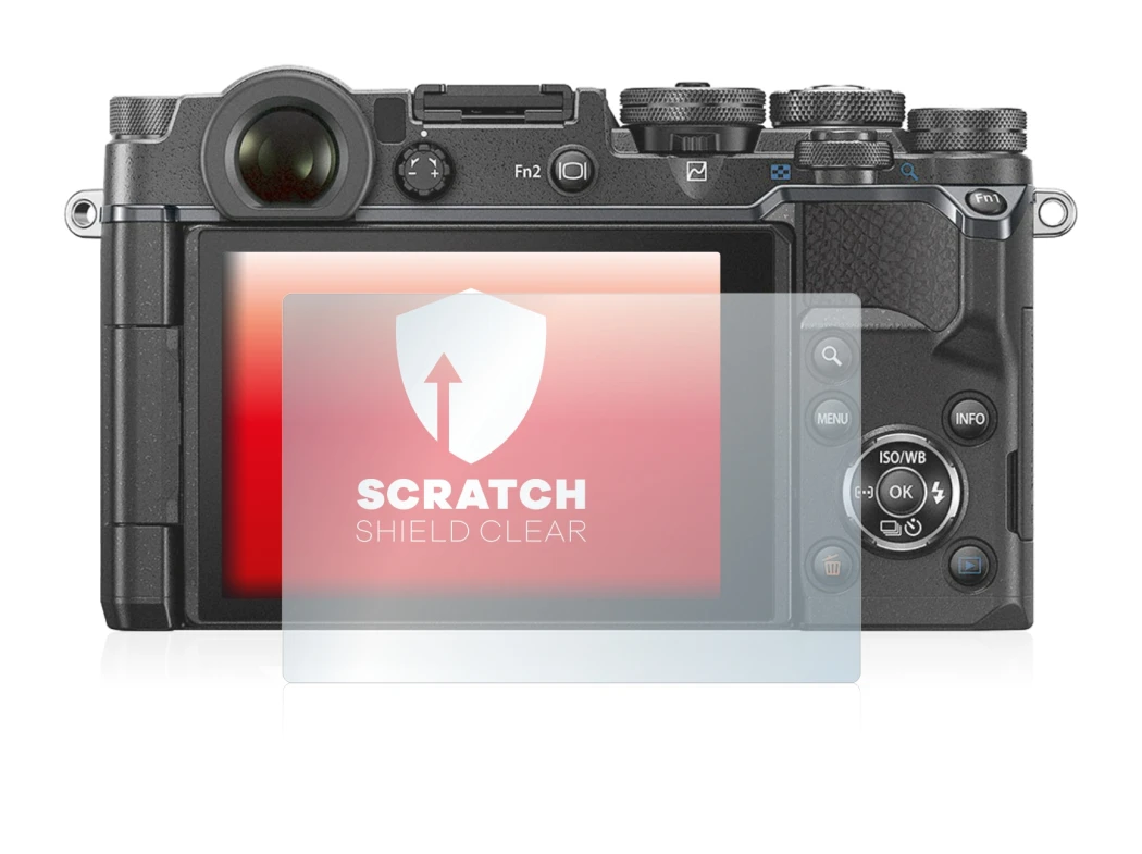 Image de l'appareil Olympus PEN-F avec une grande variété de protections d'écran.