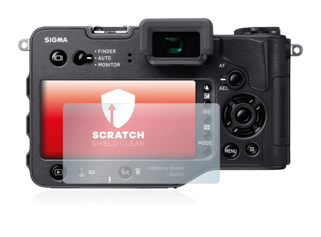 Image de l'appareil Sigma SD Quattro avec une grande variété de protections d'écran.
