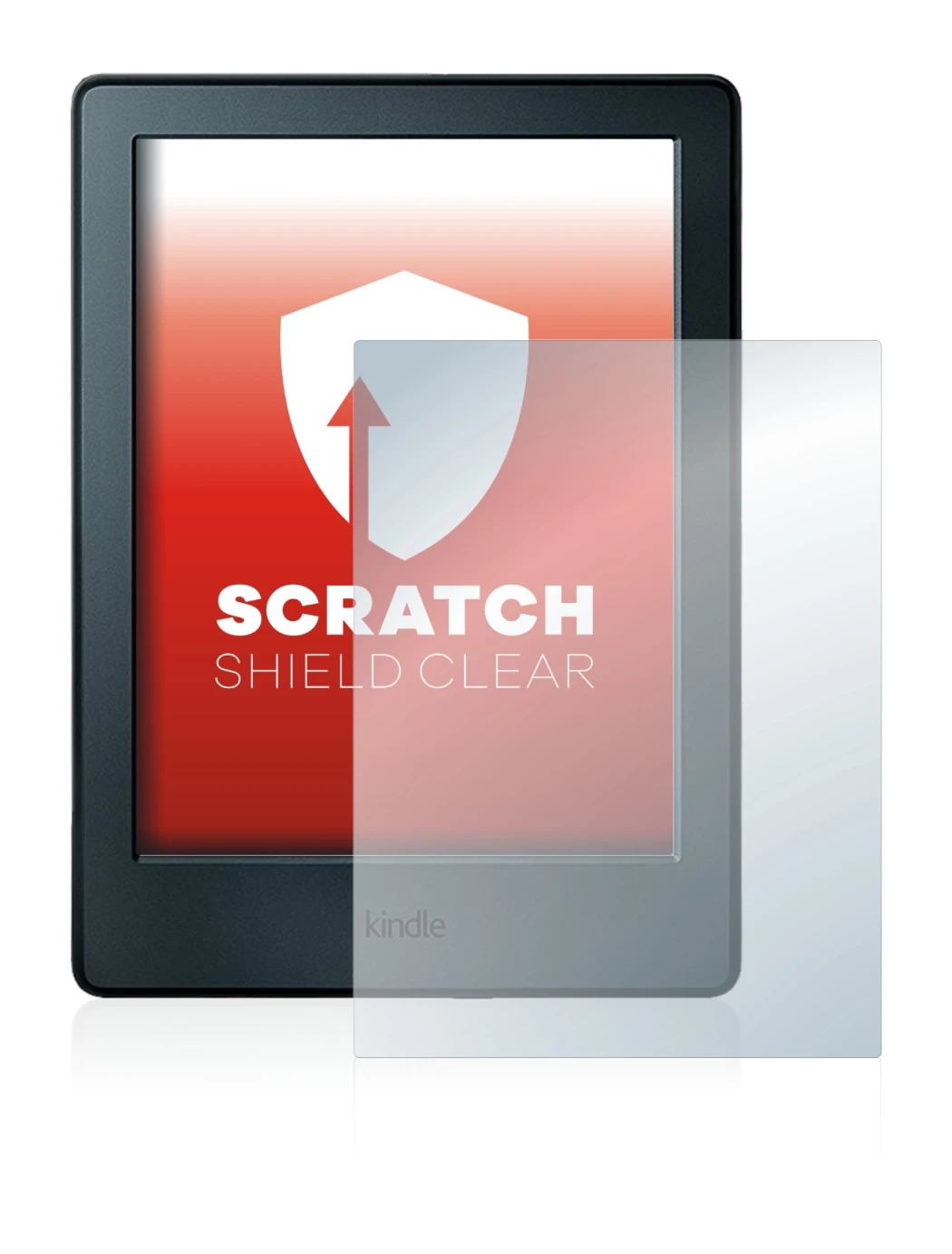 Image de l'appareil Amazon Kindle 2016 (8ème Gen.) avec une grande variété de protections d'écran.