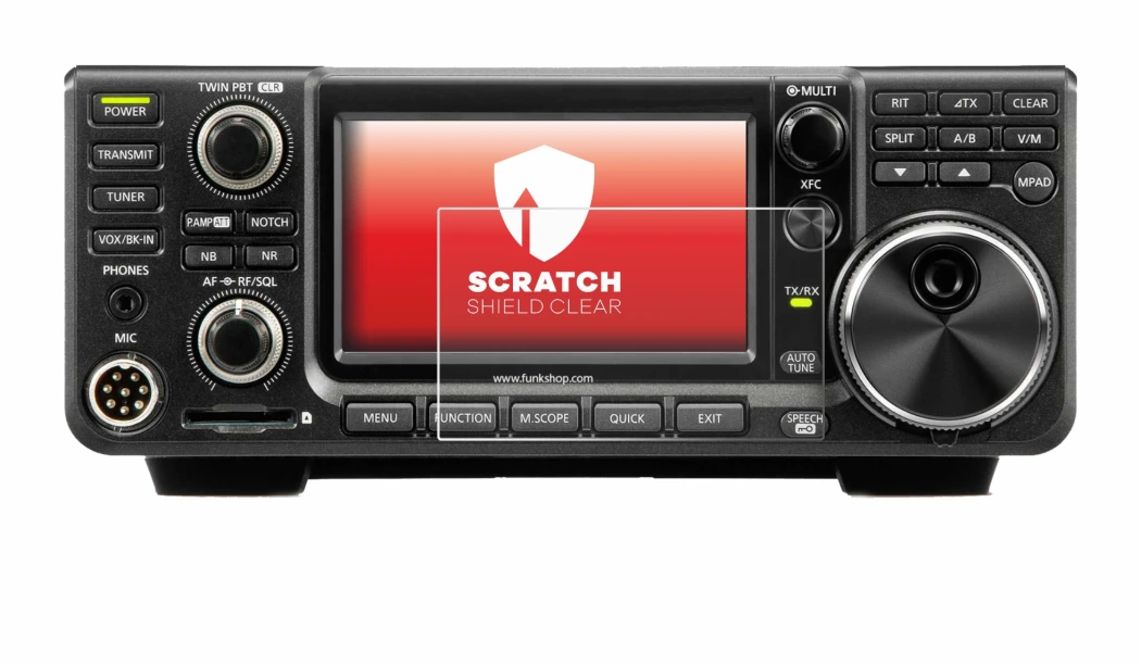 Image de l'appareil Icom IC-7300 avec une grande variété de protections d'écran.