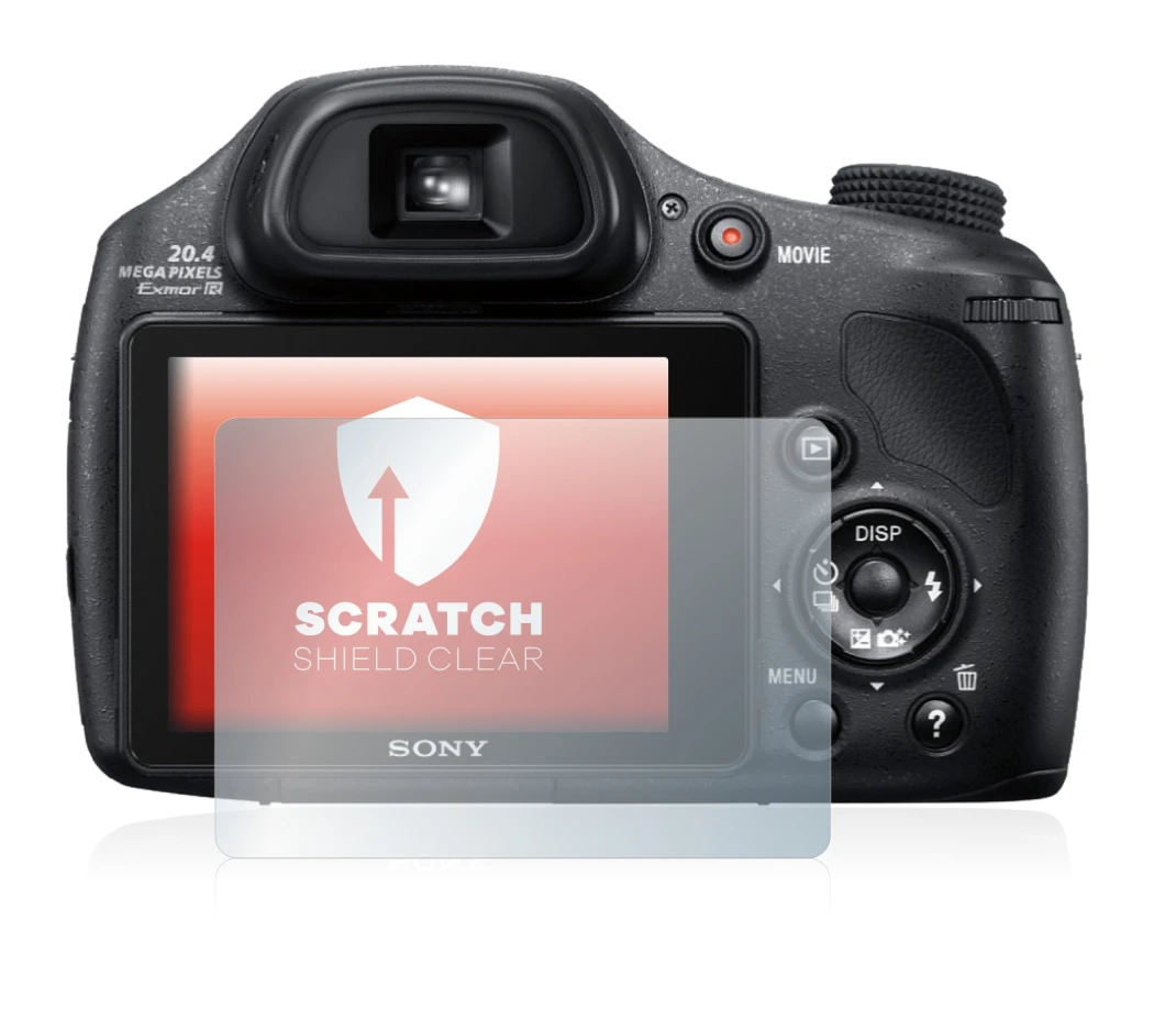 Image de l'appareil Sony Cyber-Shot DSC-HX350 avec une grande variété de protections d'écran.