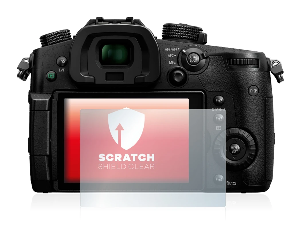 Image de l'appareil Panasonic Lumix DC-GH5 avec une grande variété de protections d'écran.