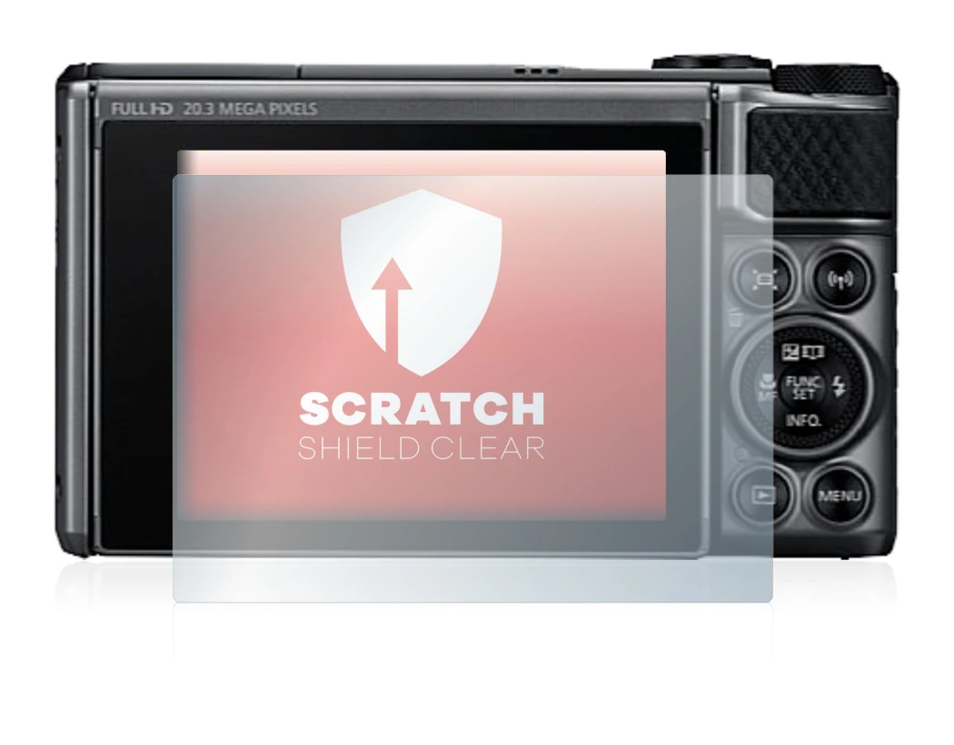 Image de l'appareil Canon PowerShot SX730 HS avec une grande variété de protections d'écran.