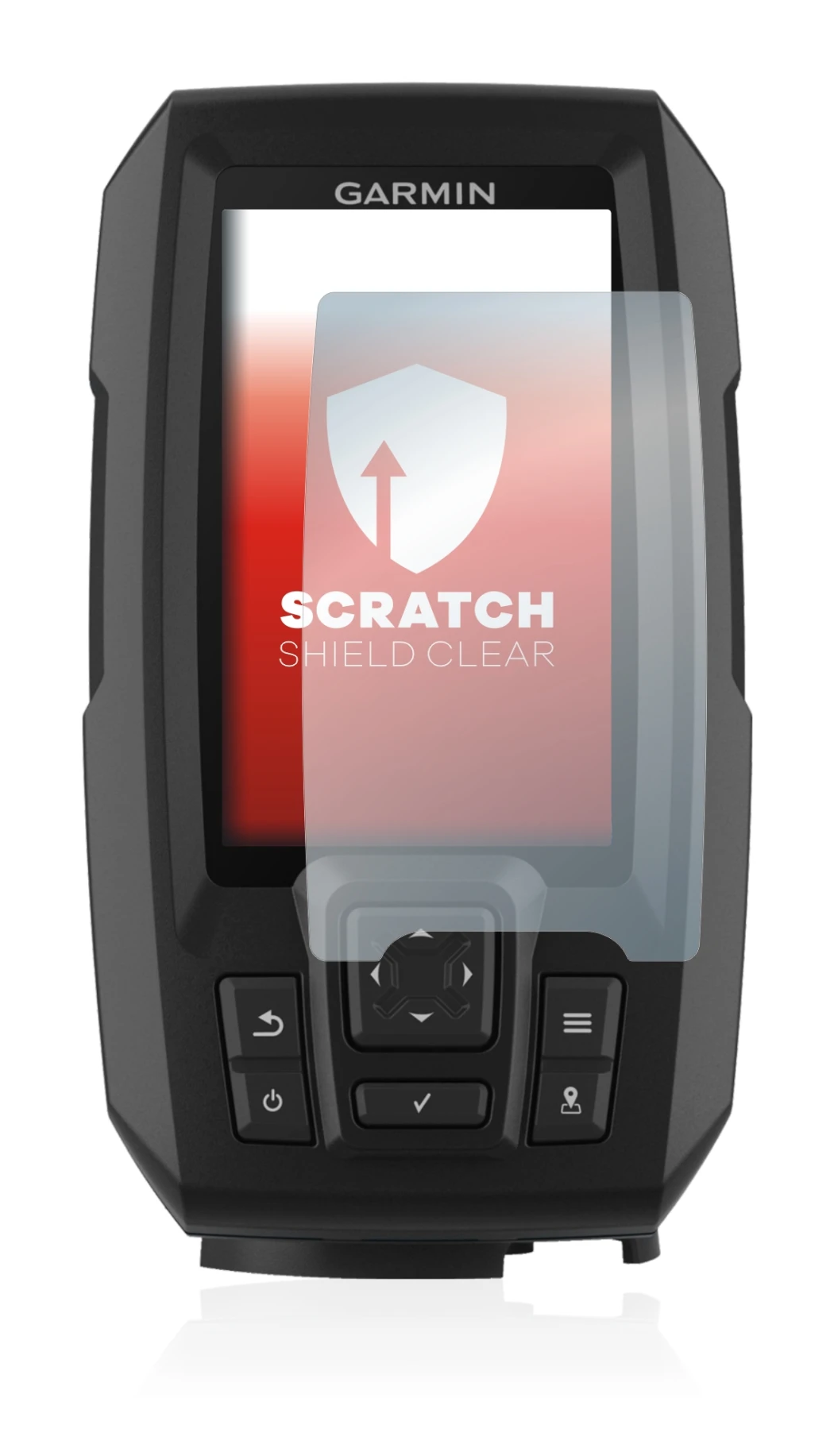 Image de l'appareil Garmin Striker Plus 4 avec une grande variété de protections d'écran.