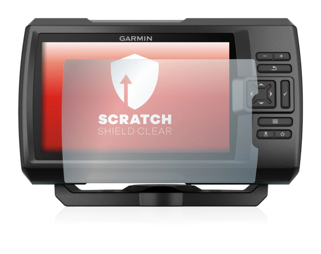 Image de l'appareil Garmin Striker Plus 5cv avec une grande variété de protections d'écran.