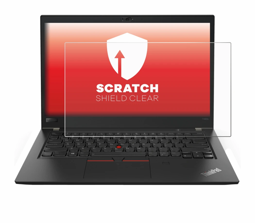 Image de l'appareil Lenovo ThinkPad T480s avec une grande variété de protections d'écran.