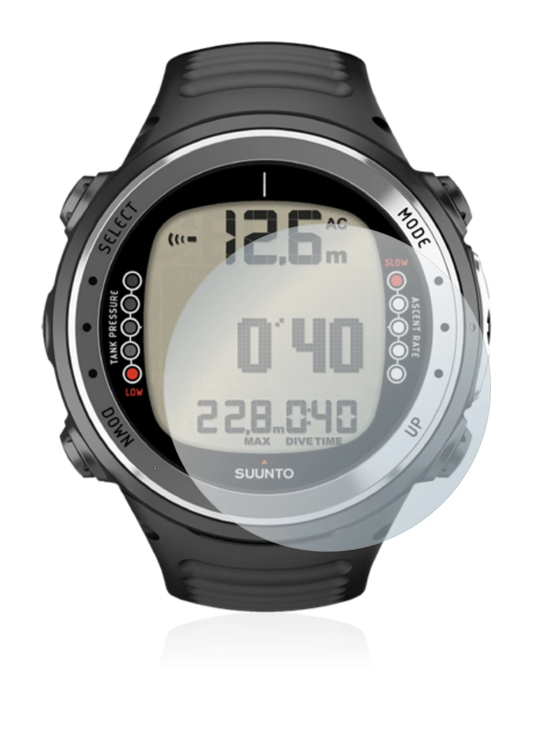 Image de l'appareil Suunto D4I avec une grande variété de protections d'écran.