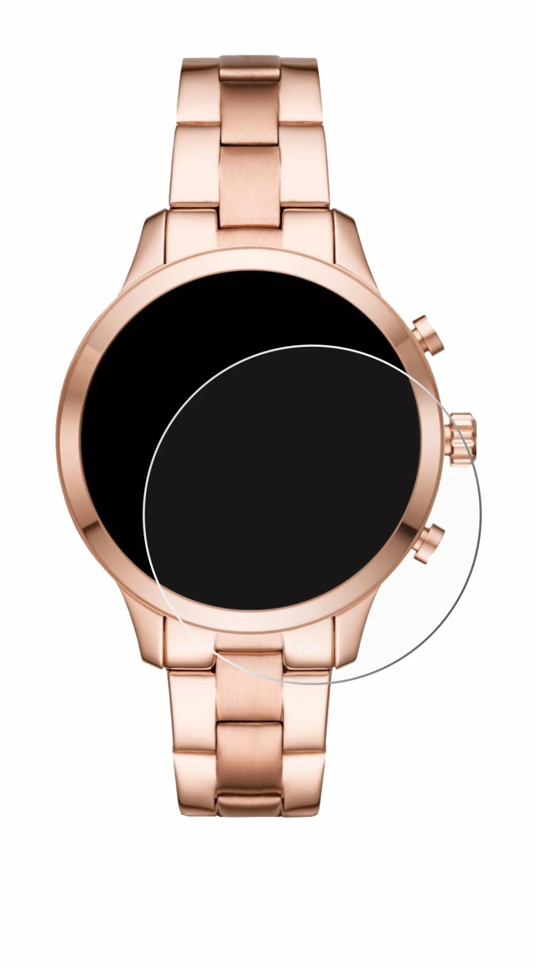Image de l'appareil Michael Kors Access Runway (41 mm) avec une grande variété de protections d'écran.