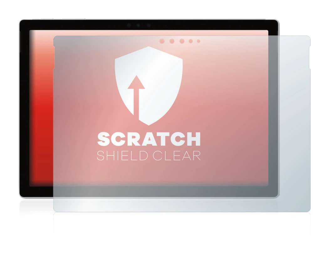 Image de l'appareil Microsoft Surface Pro 6 avec une grande variété de protections d'écran.