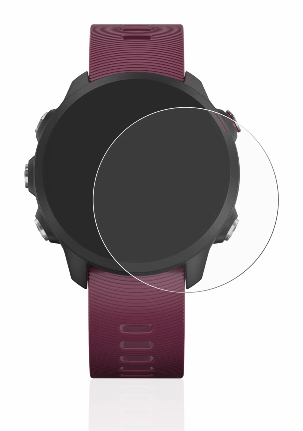 Image de l'appareil Garmin Forerunner 245 avec une grande variété de protections d'écran.
