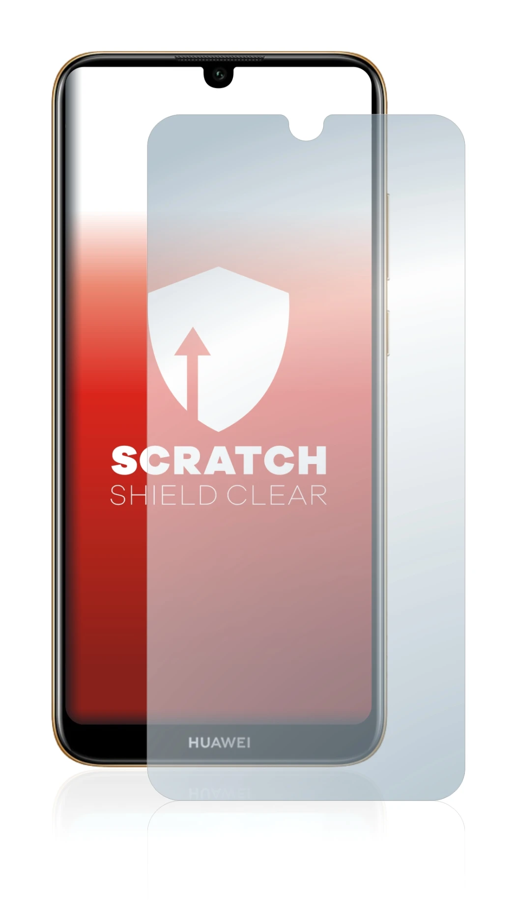 Image de l'appareil Huawei Y6 2019 avec une grande variété de protections d'écran.