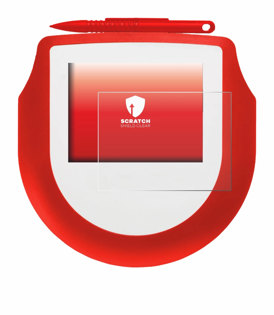 Image de l'appareil Signotec Signature Pad Omega NFC avec une grande variété de protections d'écran.