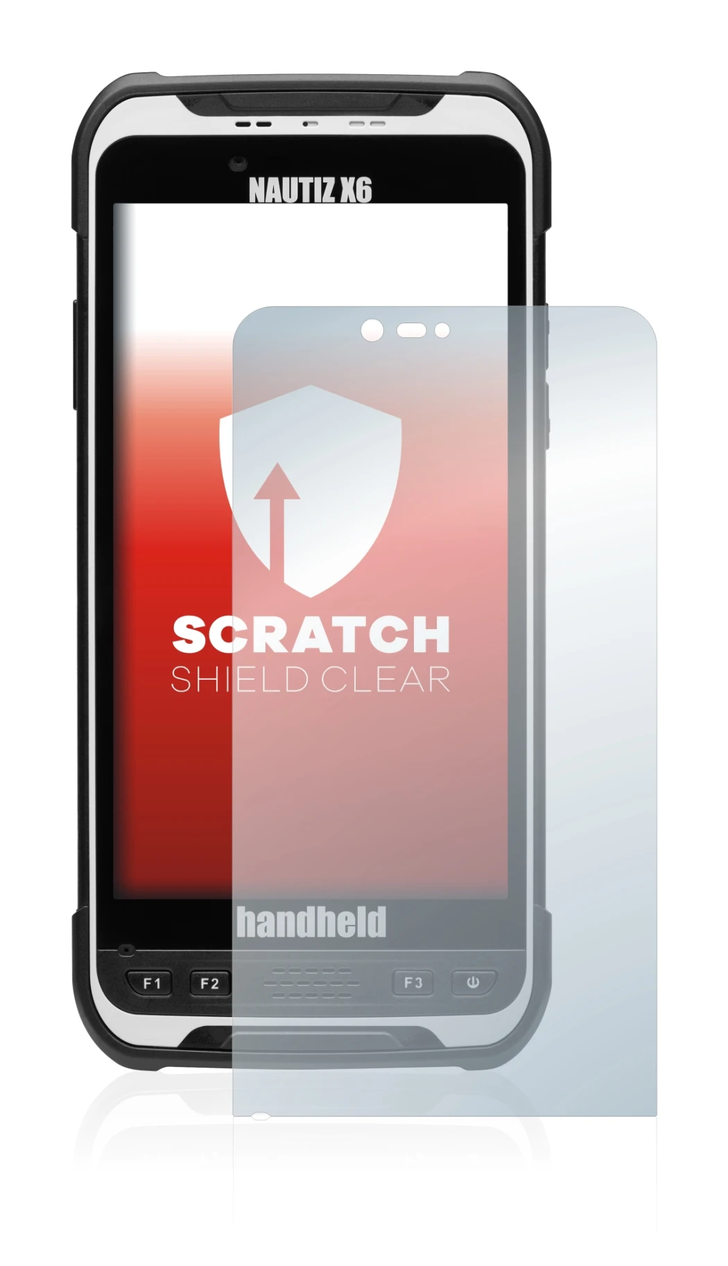 Image de l'appareil Handheld Nautiz X6 avec une grande variété de protections d'écran.