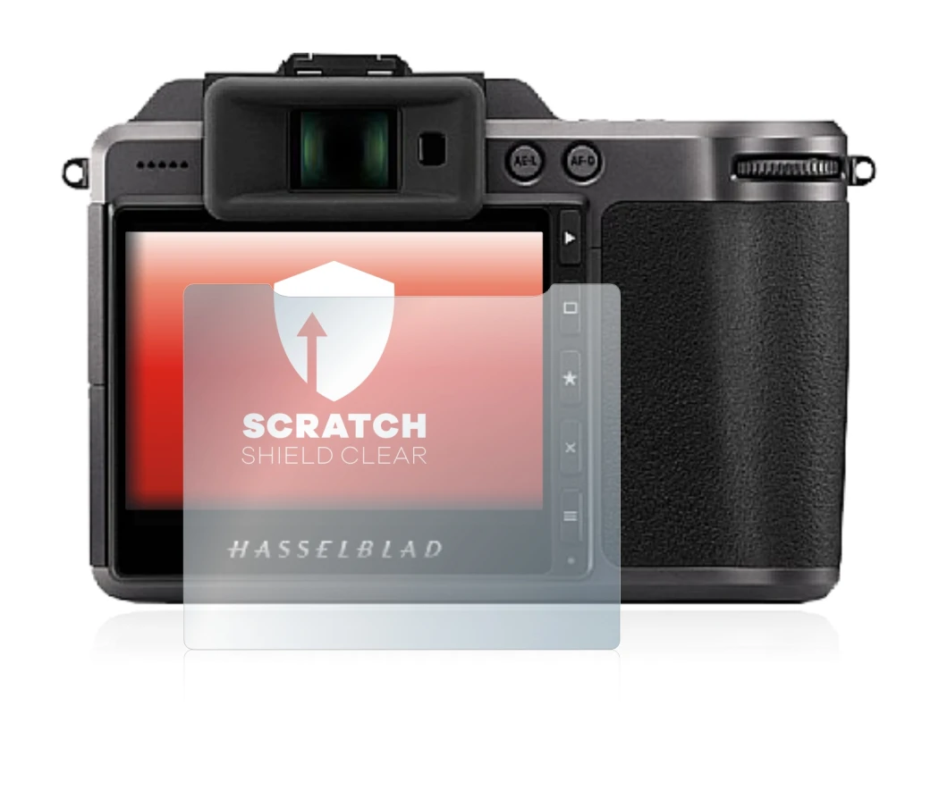 Image de l'appareil Hasselblad X1D II 50C avec une grande variété de protections d'écran.