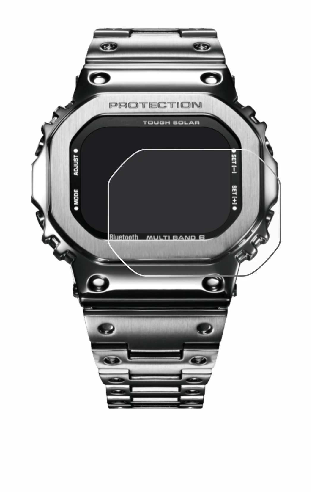 Image de l'appareil Casio G-Shock GMW-B5000D-1ER avec une grande variété de protections d'écran.