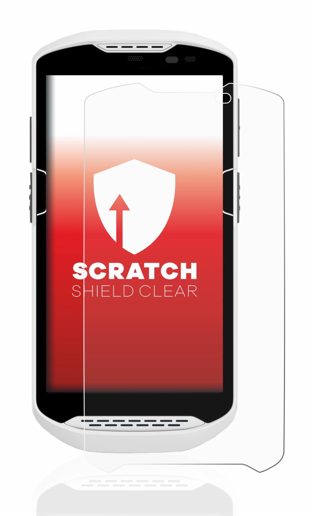 Image de l'appareil Zebra TC57 avec une grande variété de protections d'écran.