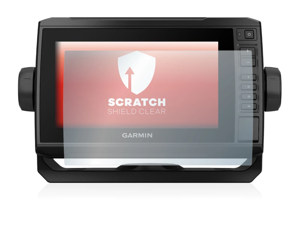 Image de l'appareil Garmin ECHOMAP UHD 72cv avec une grande variété de protections d'écran.
