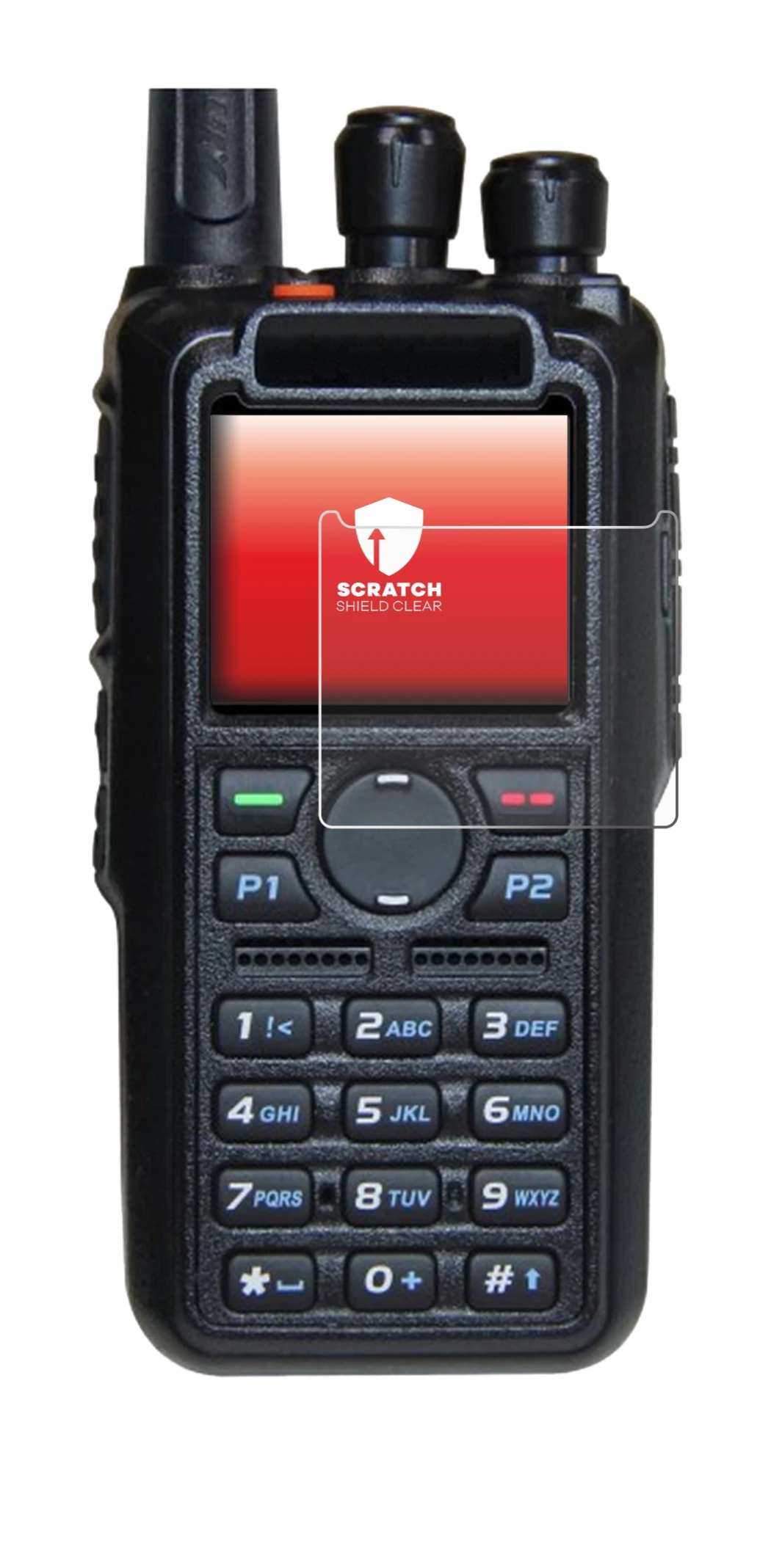 Image de l'appareil AnyTone AT-D878UV Plus avec une grande variété de protections d'écran.