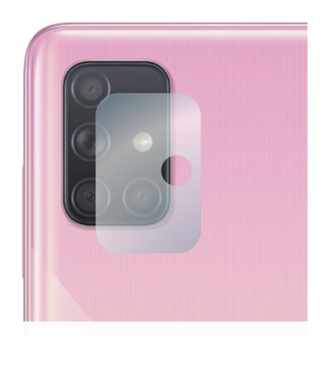 Image de l'appareil Samsung Galaxy A51 (Caméra UNIQUEMENT) avec une grande variété de protections d'écran.