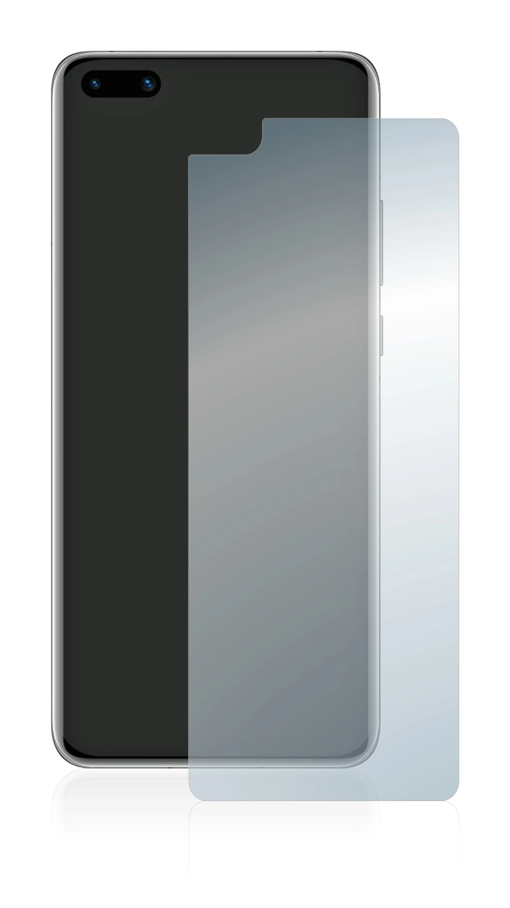 Image de l'appareil Huawei P40 avec une grande variété de protections d'écran.