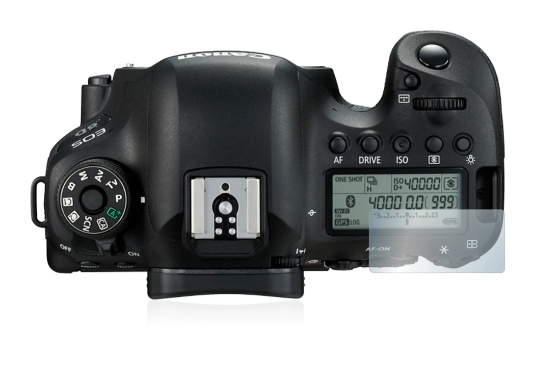 Image de l'appareil Canon EOS 6D (affichage des épaules) avec une grande variété de protections d'écran.