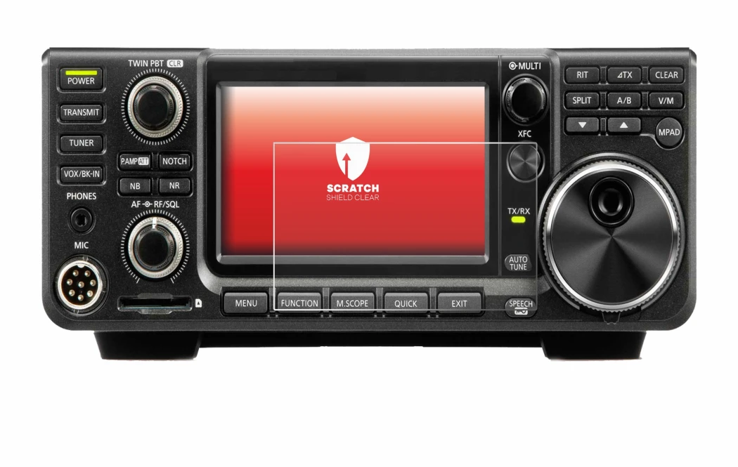 Image de l'appareil Icom IC-9700 avec une grande variété de protections d'écran.