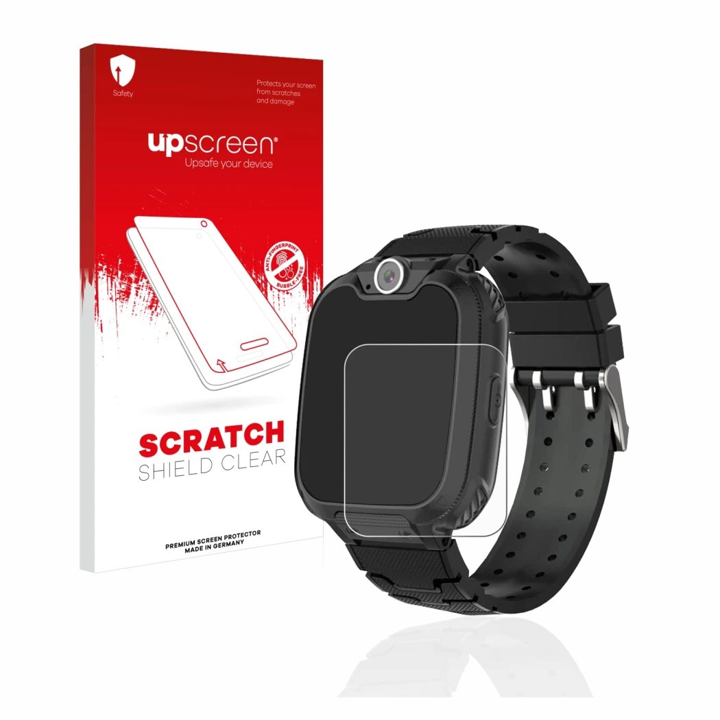 Face avant d’un emballage produit avec le logo de la marque upscreen. À côté, l’appareil Pthtechus G-612 est représenté avec l