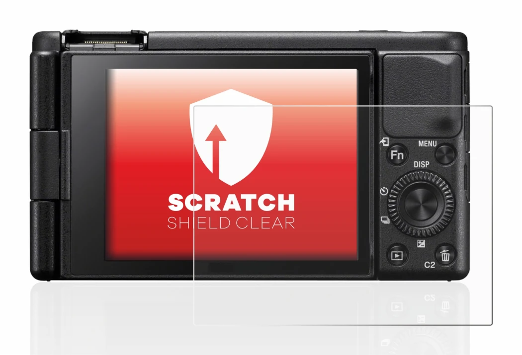 Image de l'appareil Sony ZV-1 avec une grande variété de protections d'écran.