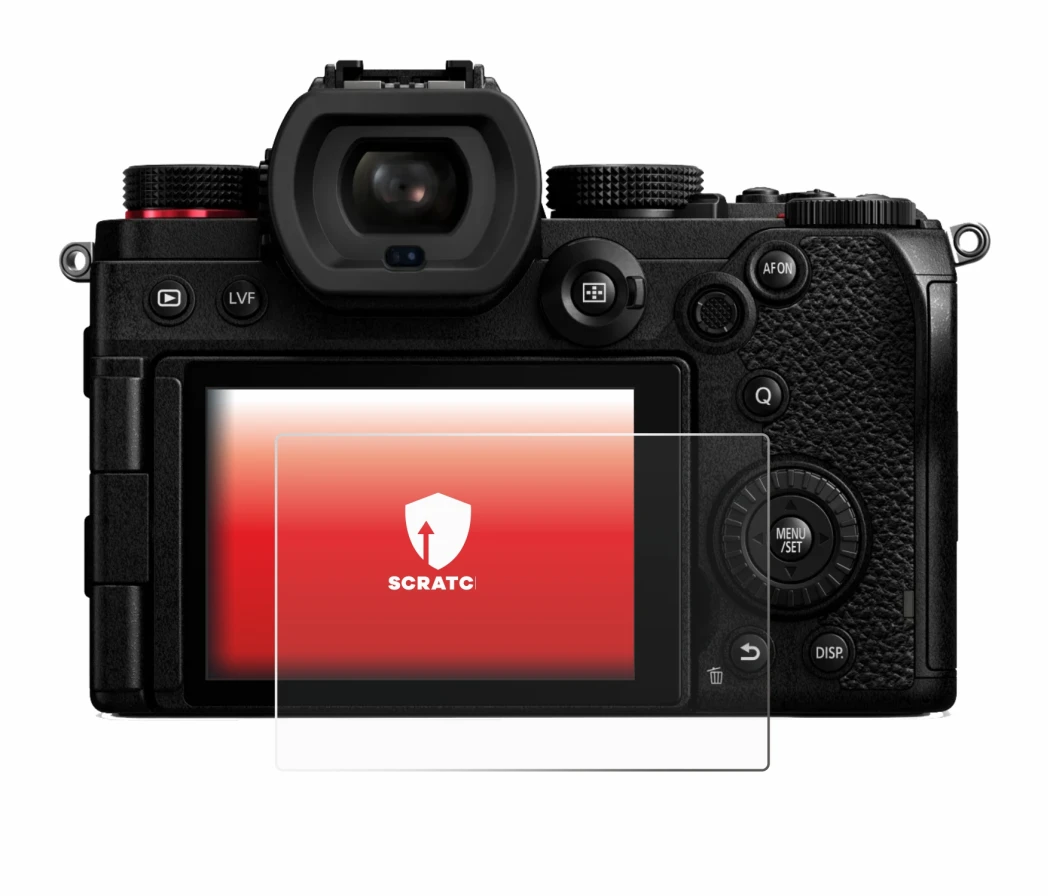Image de l'appareil Panasonic Lumix DC-S5 avec une grande variété de protections d'écran.