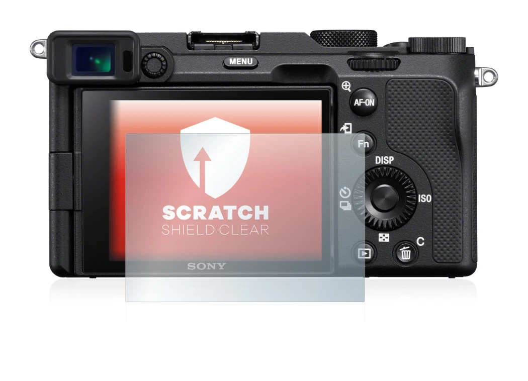 Image de l'appareil Sony A7C avec une grande variété de protections d'écran.